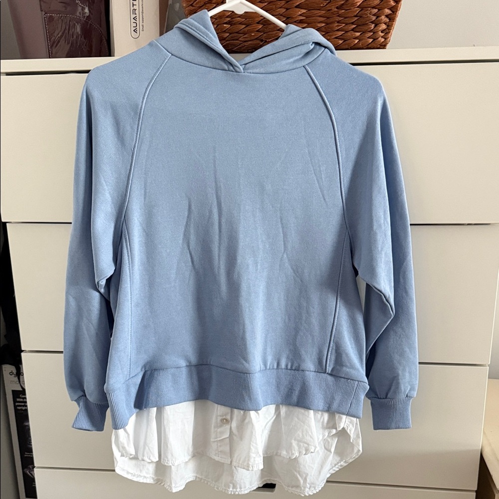 NWT Zara Light Blue Hoodie